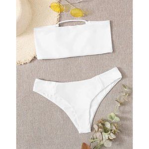 🐚LAST ONE🐚 Lace-up Back Bandeau Bikini Swimsuit